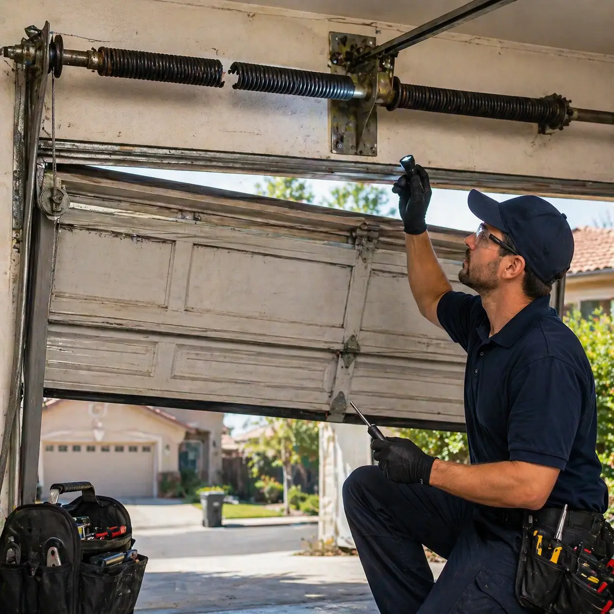 broken garage door spring inspection